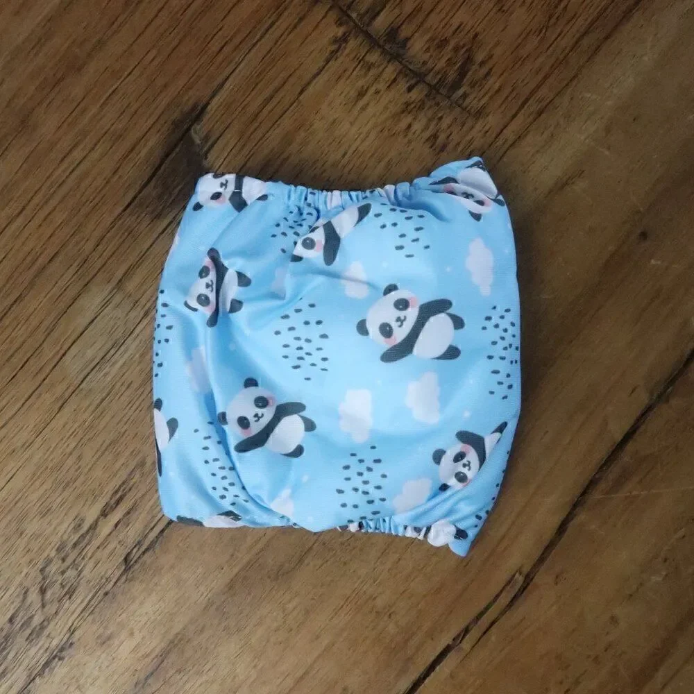 XS  WATERPROOF DOG BELLY BAND BLUE PANDA PRINT WASHABLE NEW
